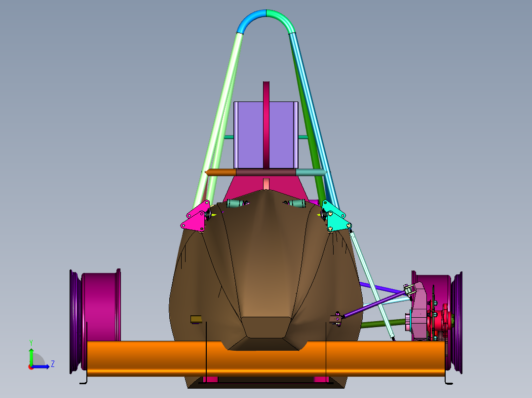 方程式赛车总布置设计左视图