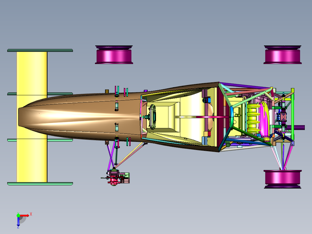 方程式赛车总布置设计俯视图