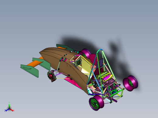 方程式赛车总布置设计正等轴测缩略图
