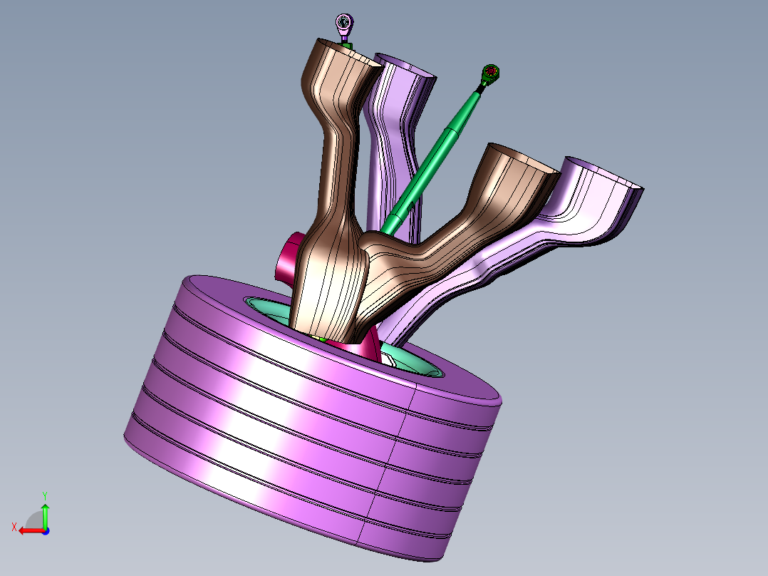 联动调节车轮参数悬架后视图