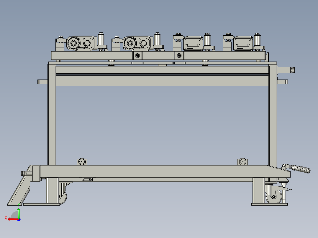 4554680002上料车定位结构后视图