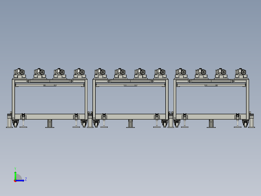 4554680002上料车定位结构左视图