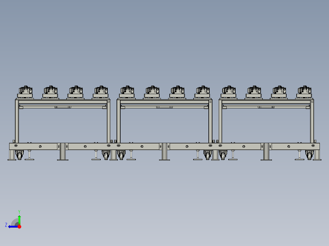 4554680002上料车定位结构右视图