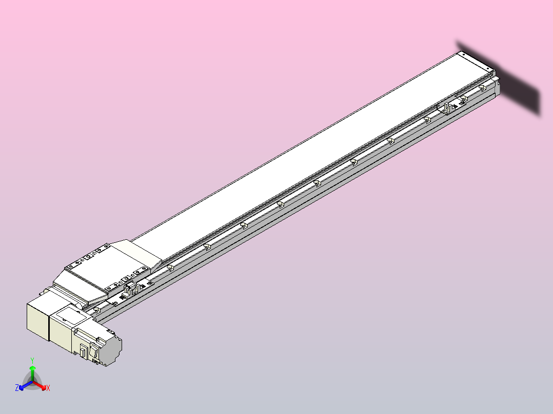 机器人皮带驱动直线轴TPA-GCB-120-P70-L850-DL-M20-N3主视图
