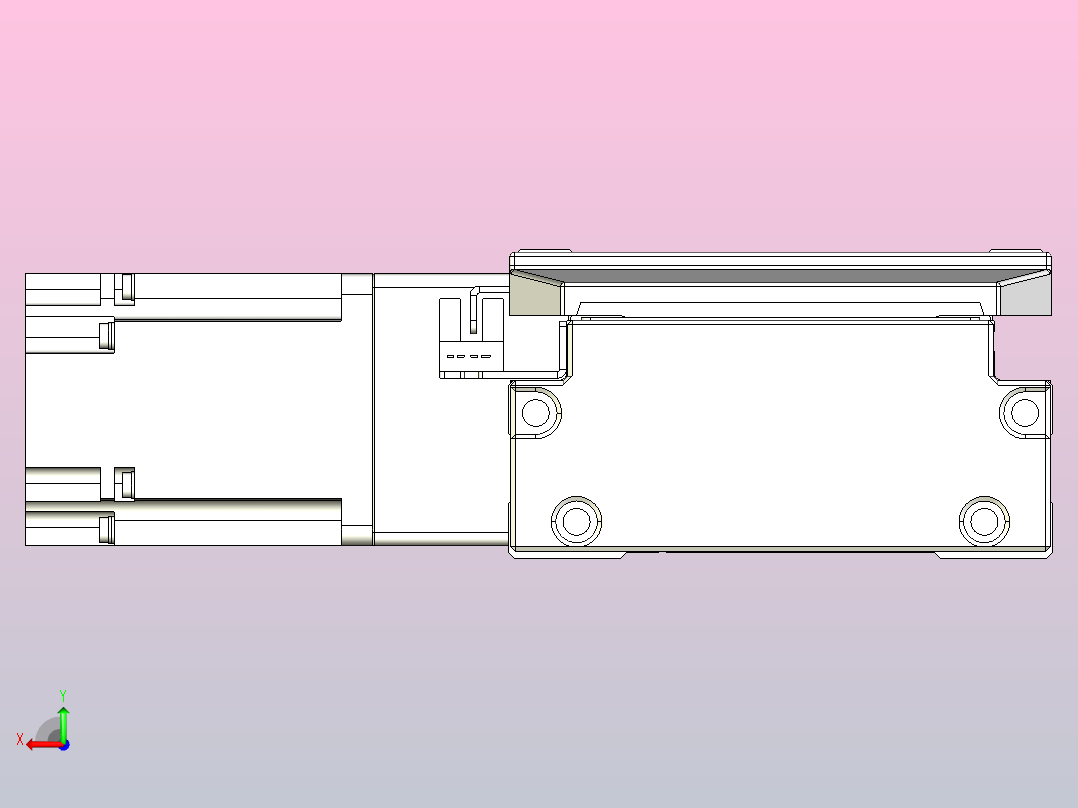 机器人皮带驱动直线轴TPA-GCB-120-P70-L850-DL-M20-N3后视图
