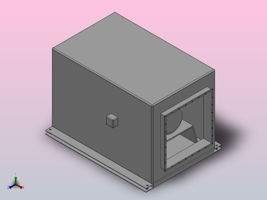 HLF-6系列低噪声混流风机箱[HLF-6-4]正等轴测缩略图