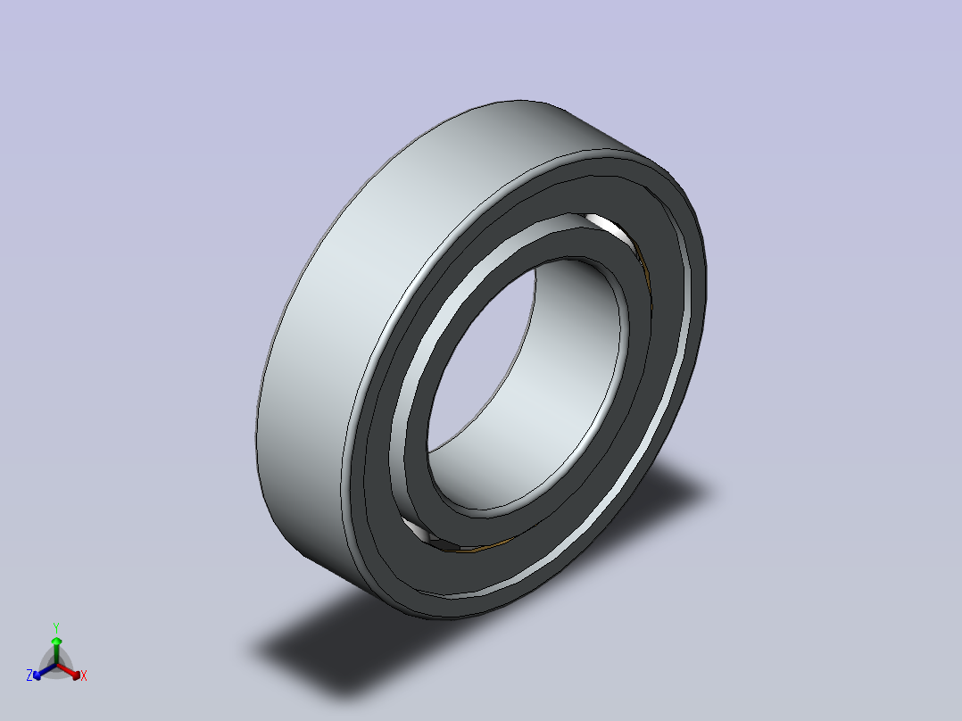 1GB／T276-94深沟球轴承6005-2Z正等轴测图