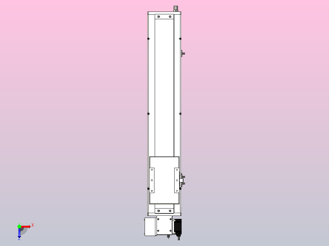 SCM14-500-LD滚珠花健、支撑座、滚珠丝杠、交叉导轨、直线模组俯视图