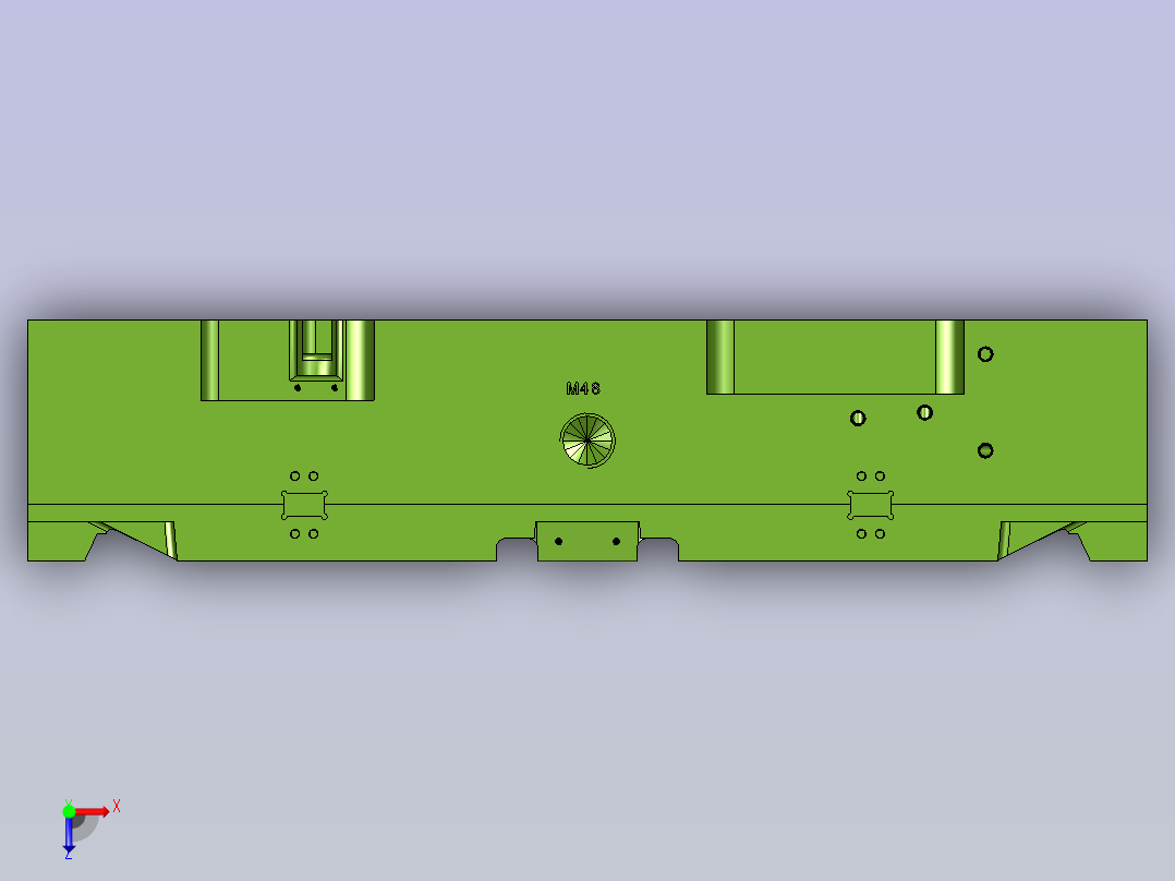 练习格力空调零件模具俯视图