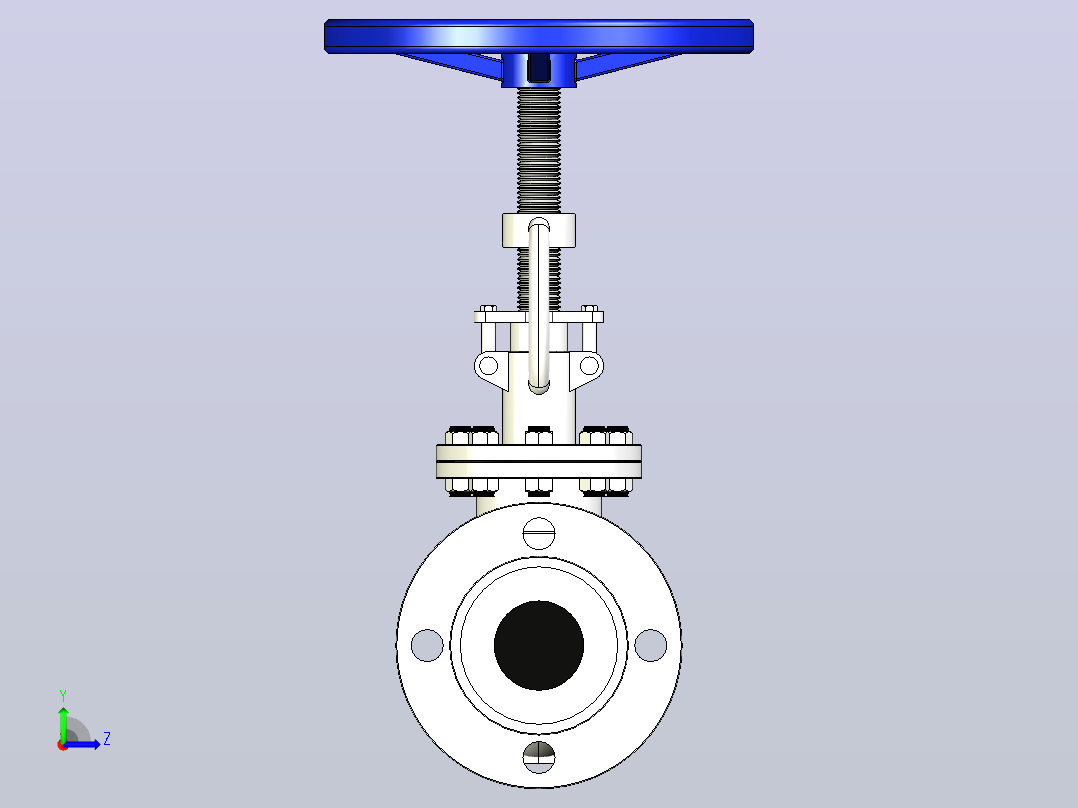 J41W-40R法兰连接截止阀[J41W-40R]DN50左视图