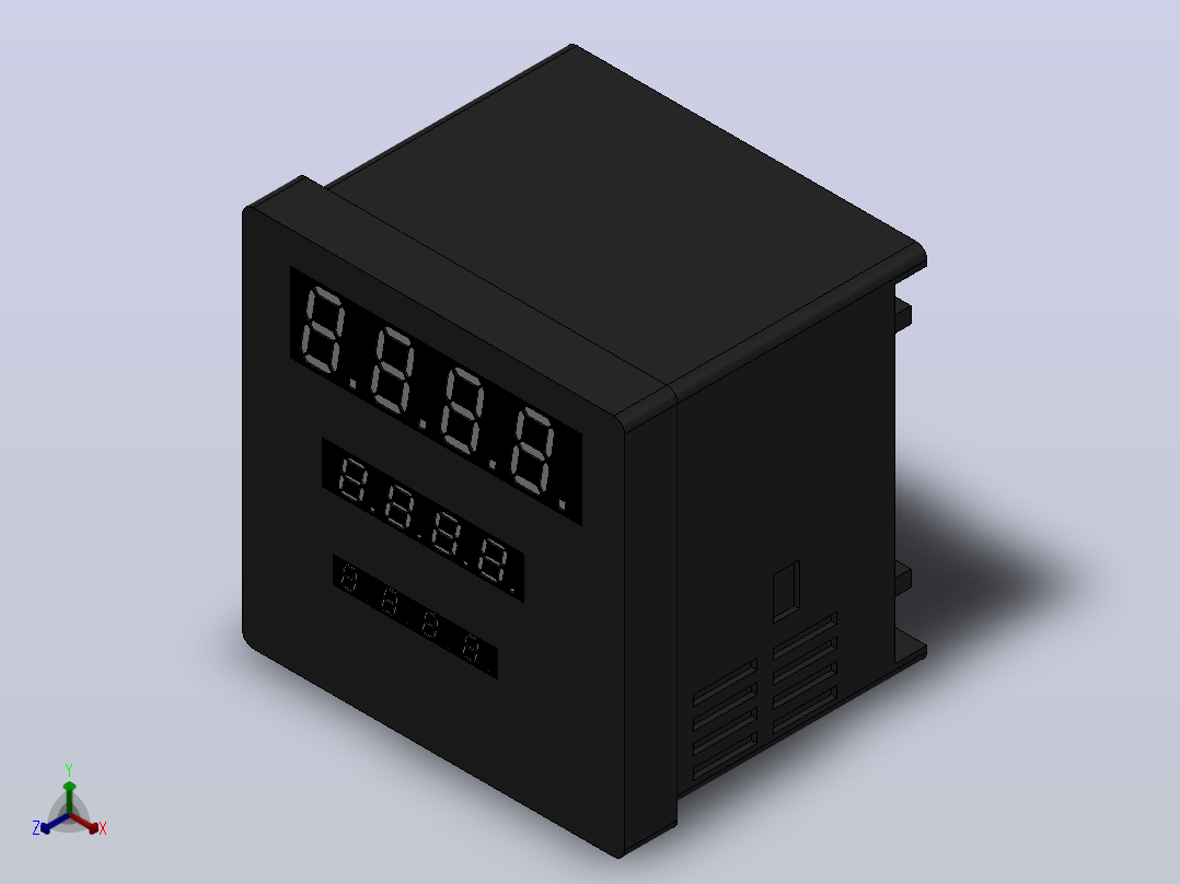 TE-TS全自动数码液晶温控仪(TS72)[TB-TS72]正等轴测图