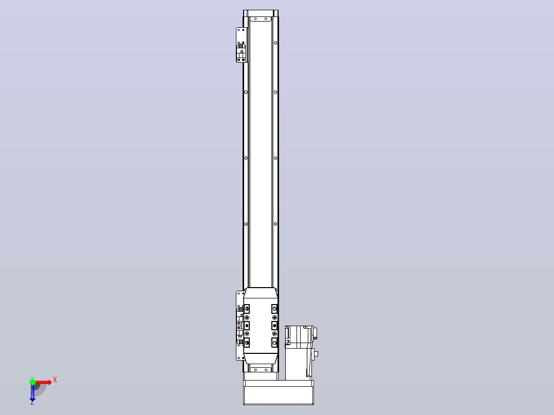 滚珠丝杠直线轴内置导轨TPA-GCR-50-1210C-L400-ML-M10-N3俯视图