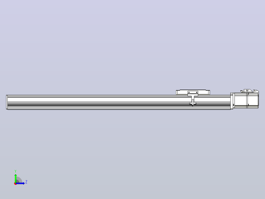 滚珠丝杠直线轴带导轨全封闭TPA-HCR-105D-1610C-L600-M-C-P40-N3左视图