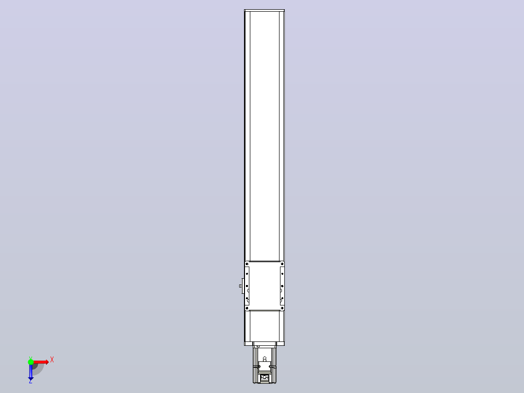 滚珠丝杠直线轴带导轨全封闭TPA-HCR-105D-1610C-L600-M-C-P40-N3俯视图