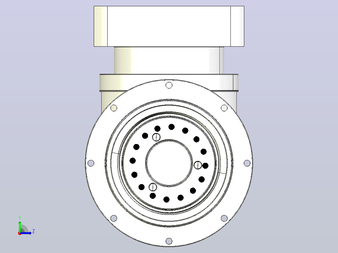 MTDR-110-L1-24 MTDR-110 盘式输出 精密直角行星减速机左视图