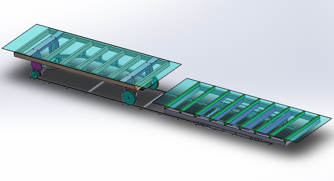 纱线运输平台小车结构3D图纸 STEP格式