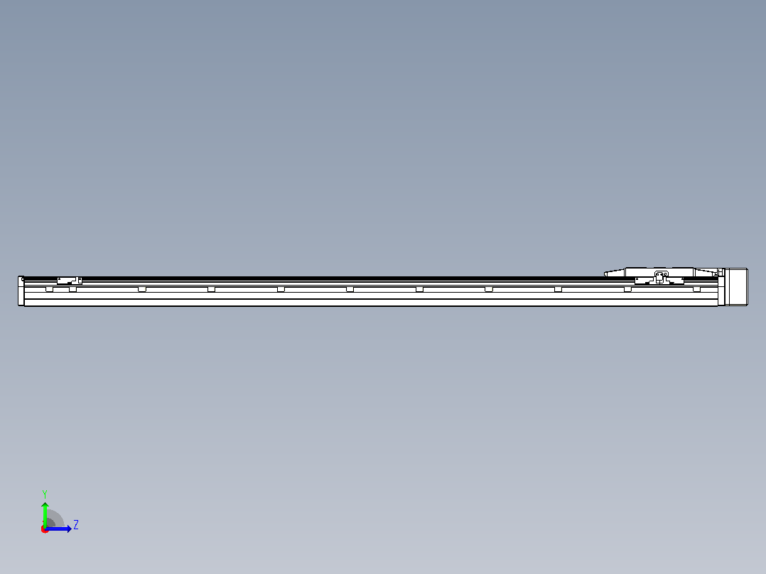 滚珠丝杠直线轴内置导轨TPA-GCR-150-2010C-L1250-ML-M75-N3左视图
