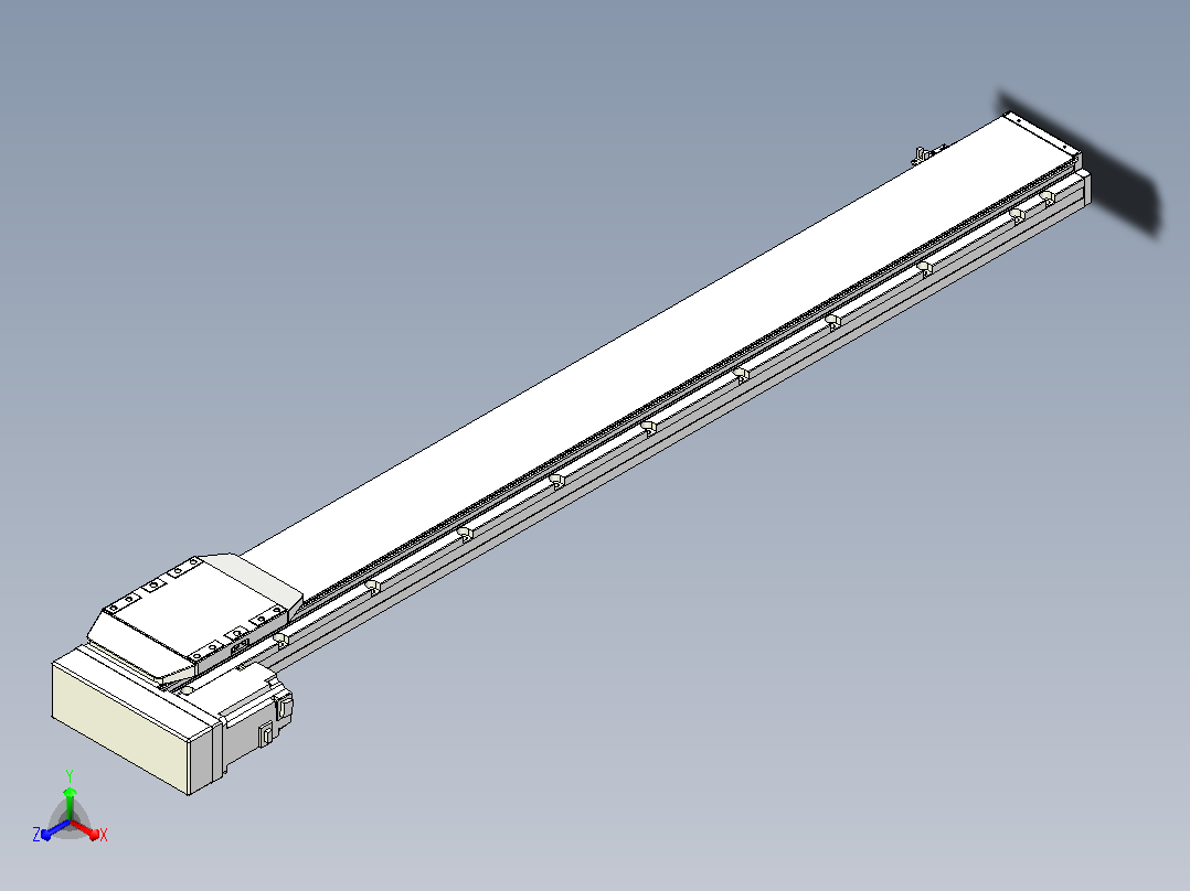 滚珠丝杠直线轴内置导轨TPA-GCR-150-2010C-L1250-ML-M75-N3正等轴测图