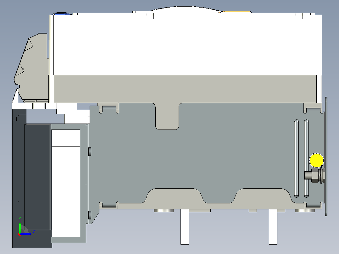 NXAF16N_H08-12 4P固定万能式断路器三维模型202202左视图