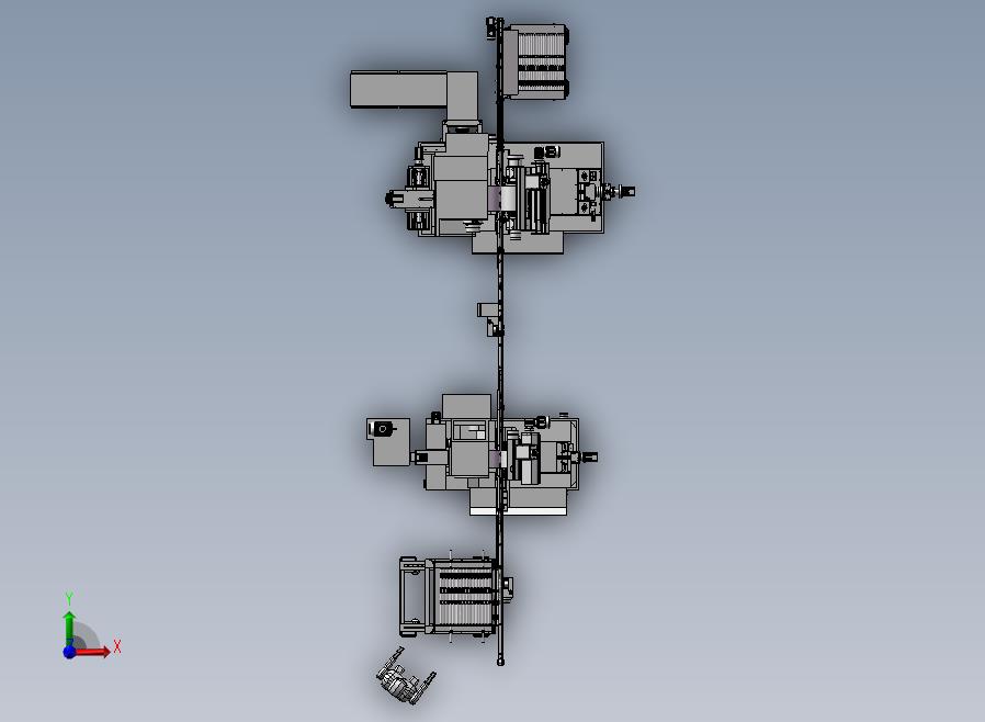 全自动送料系统磨削生产线前视图