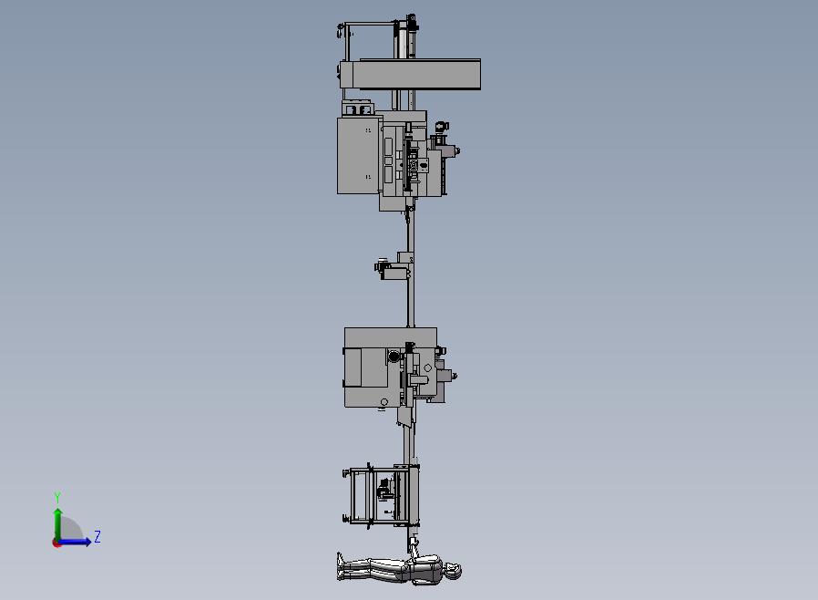 全自动送料系统磨削生产线左视图