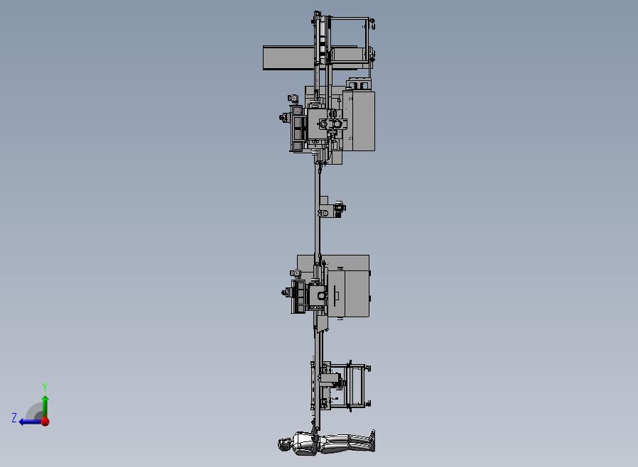 全自动送料系统磨削生产线右视图