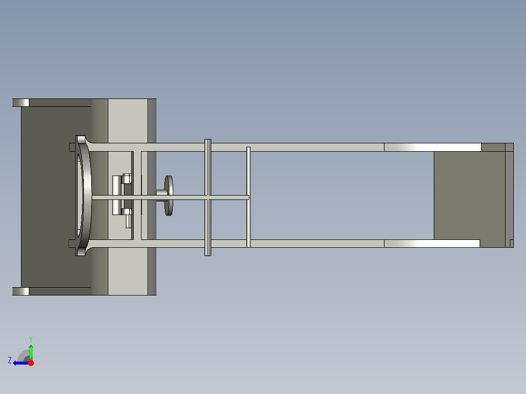 多功能跑步机设计（cad+pro+说明书）右视图
