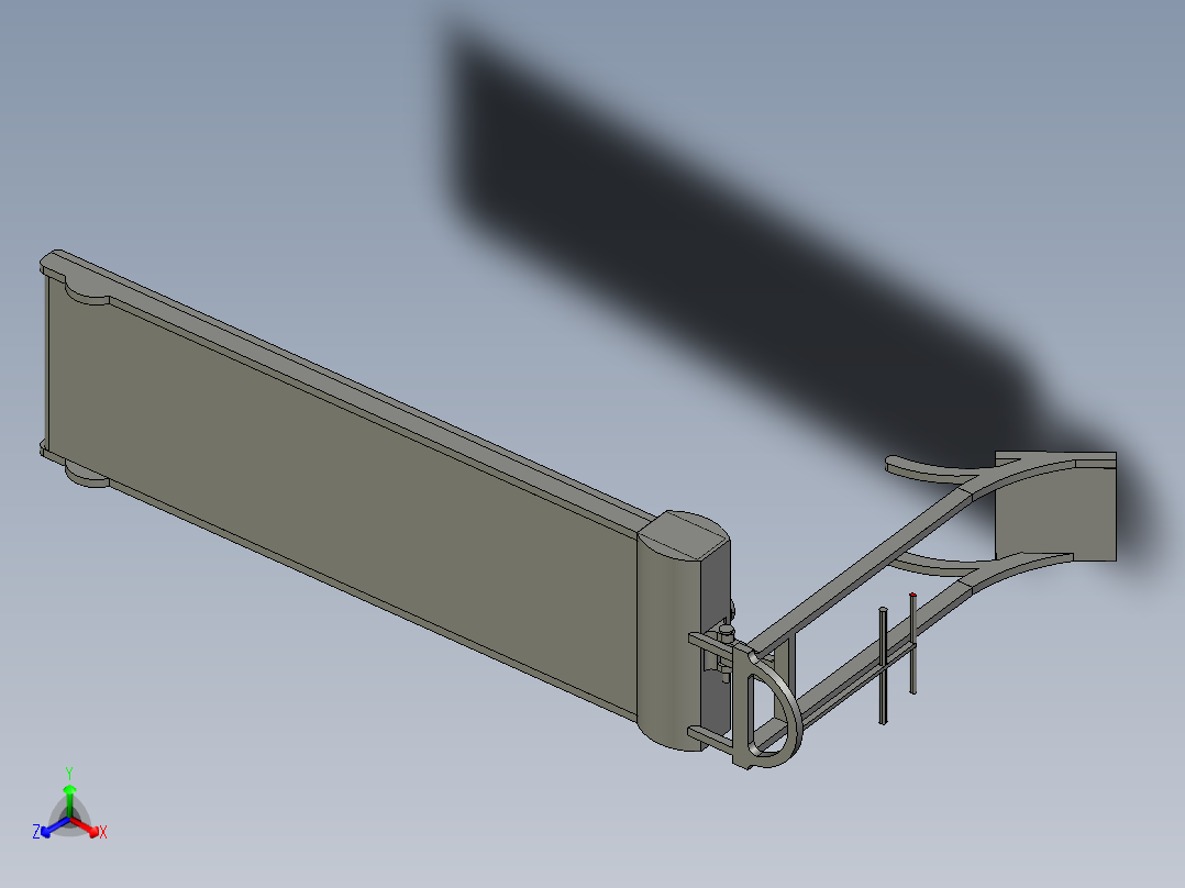 多功能跑步机设计（cad+pro+说明书）正等轴测图