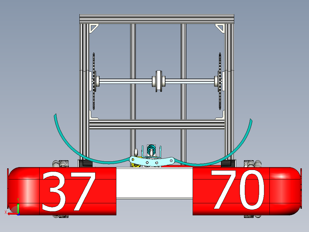 运输机器人3D模型stp后视图