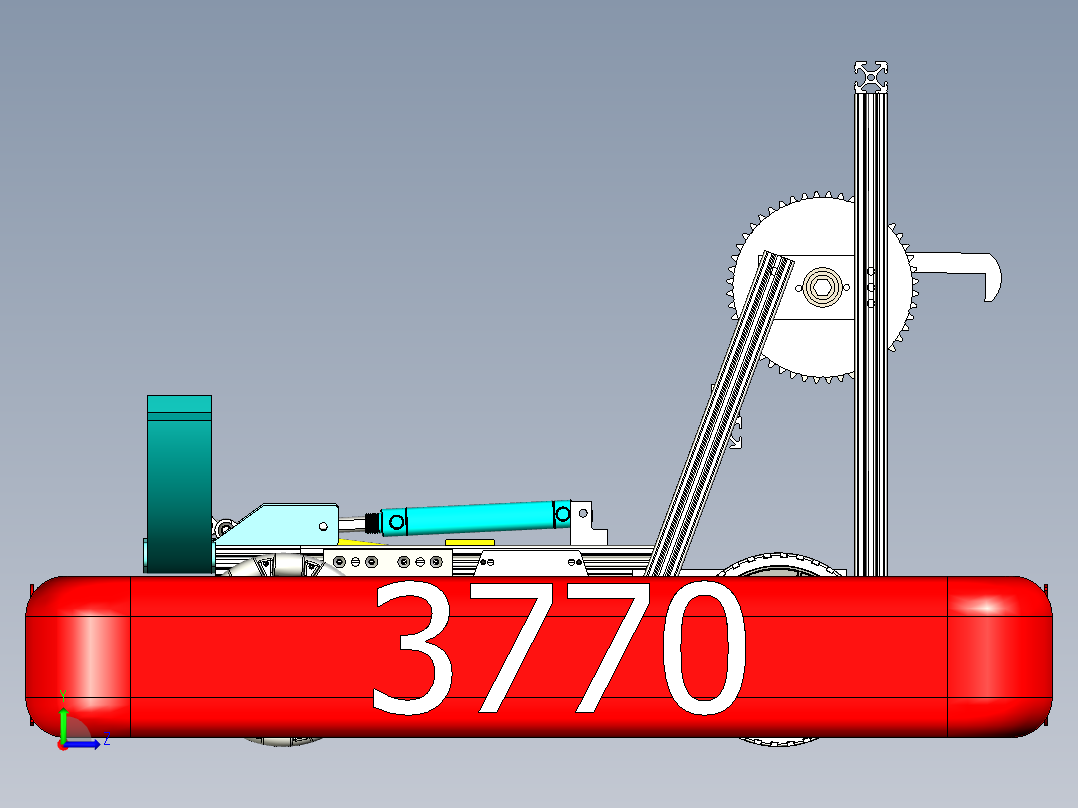 运输机器人3D模型stp左视图
