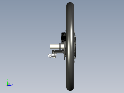 Forkless车轮结构3D图纸 STP格式左视缩略图