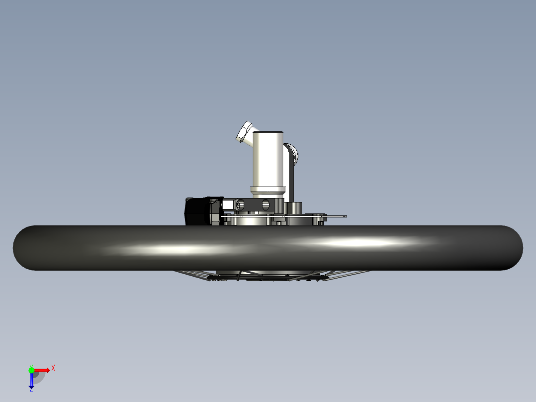 Forkless车轮结构3D图纸 STP格式俯视图