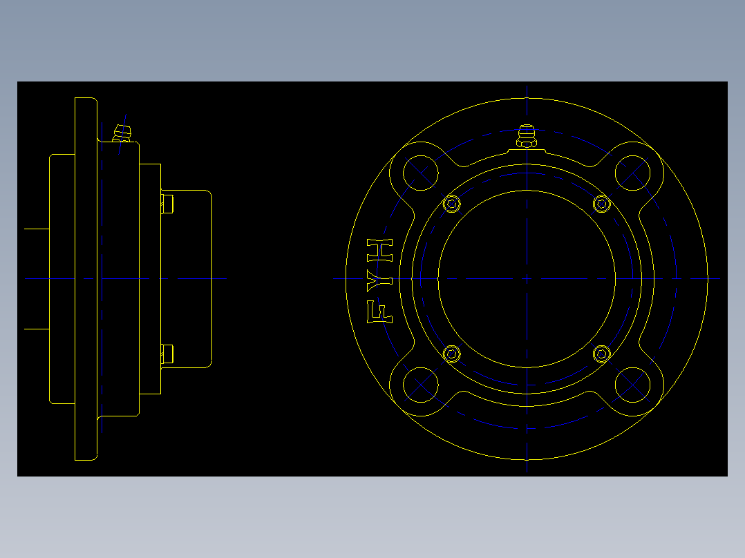 UCFC轴承座图纸图库凸台圆形带座二维CAD标准件库机械设计素材