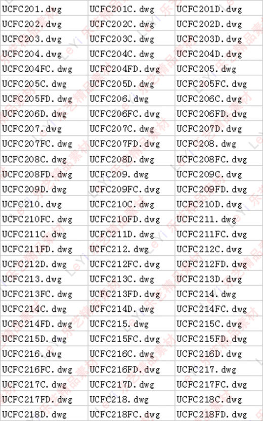 UCFC轴承座图纸图库凸台圆形带座二维CAD标准件库机械设计素材缩略图