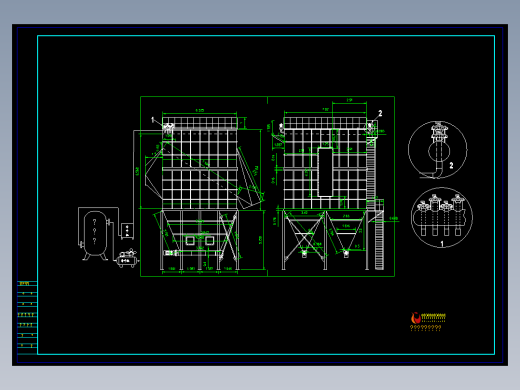 大型除尘器立面布置图