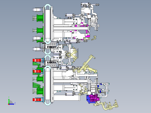 汽车前纵梁连接板总成焊接夹具设计左视缩略图