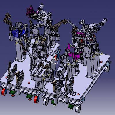 汽车前纵梁连接板总成焊接夹具设计缩略图