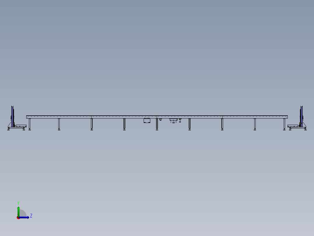 T899 滚道输送线带升降机A左视图