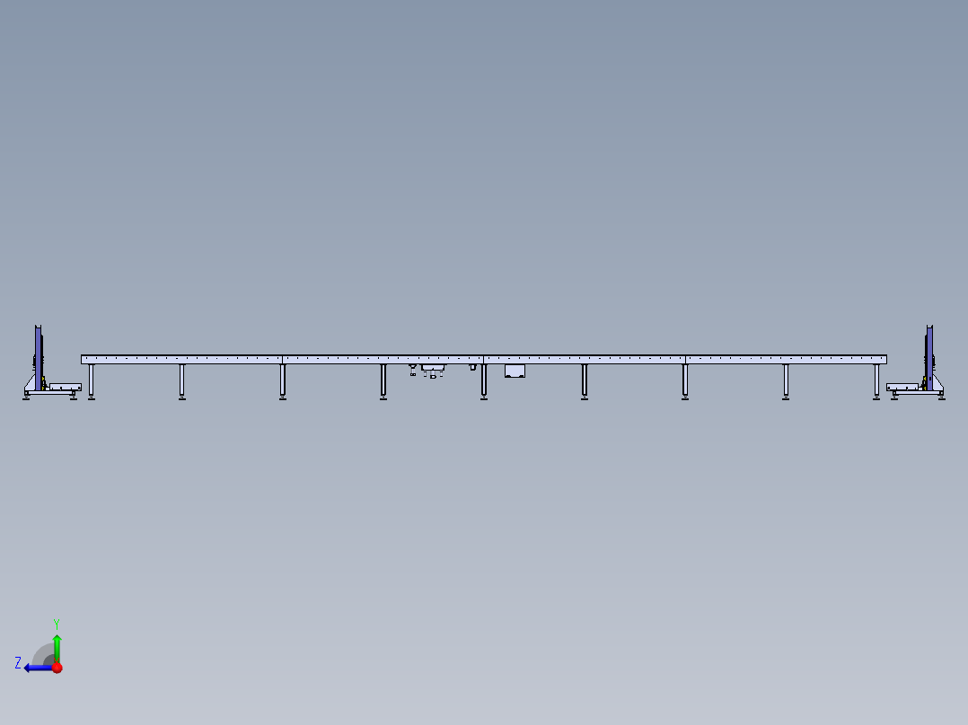 T899 滚道输送线带升降机A右视图