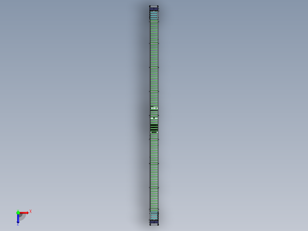 T899 滚道输送线带升降机A俯视图