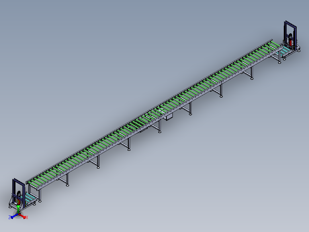 T899 滚道输送线带升降机A正等轴测图