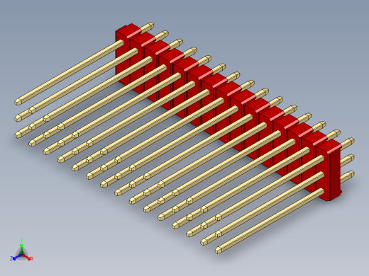彩色公头100mil（2.54mm）系列-DS1021_red_3x15p_100mil_Type19_rev1.0