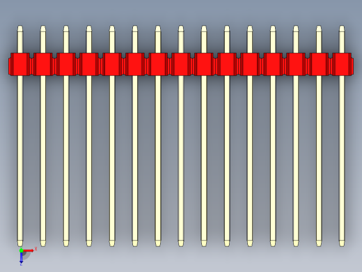 彩色公头100mil（2.54mm）系列-DS1021_red_3x15p_100mil_Type19_rev1.0俯视缩略图