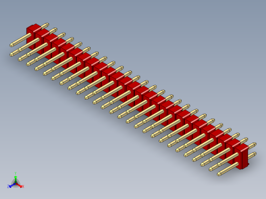 彩色公头100mil（2.54mm）系列-DS1021_red_2x26p_100mil_Type1_rev1.0