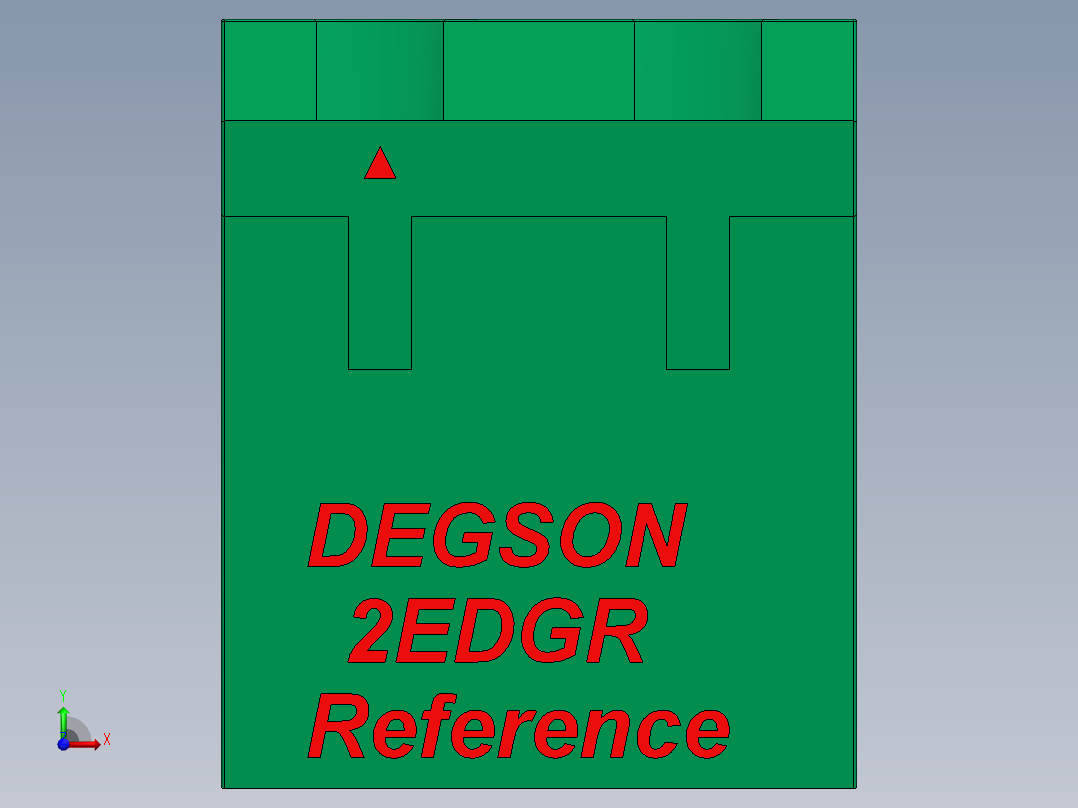 DEGSON 2EDG 系列 5.0mm 可插拔接线端子组-2EDGR-5.0_5.08-xxP-14-00AH前视图