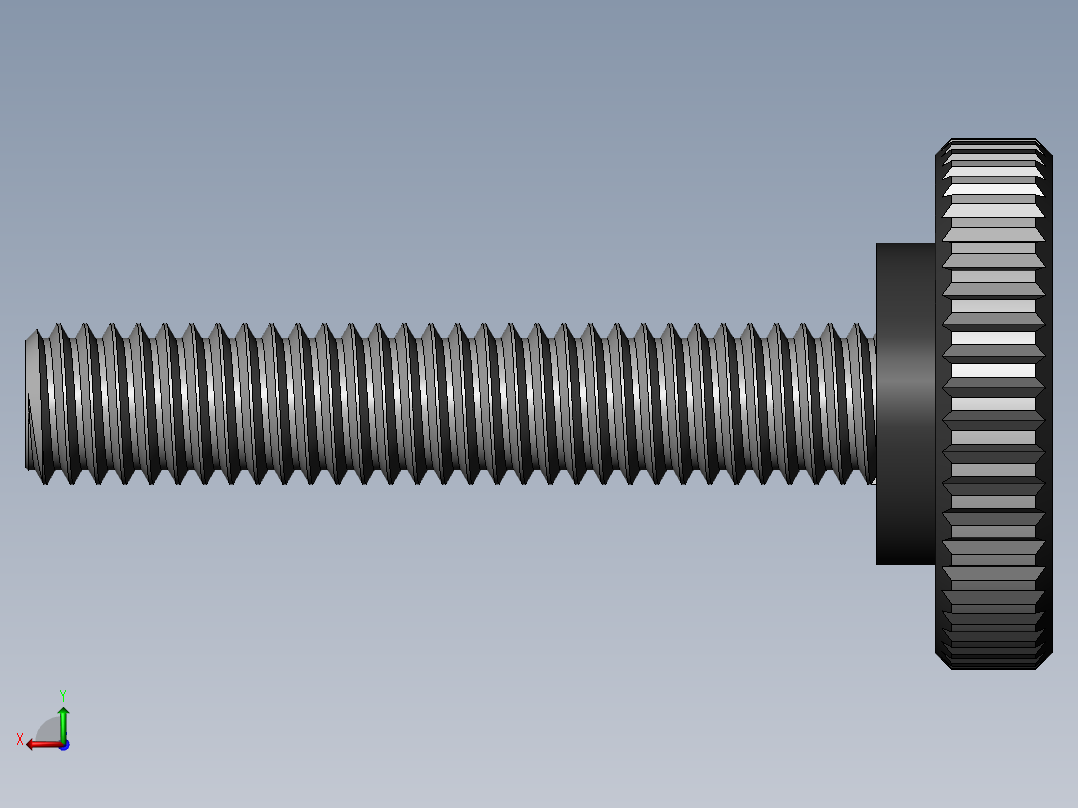 滚花旋钮-Knurled Knob 10-32x0.625x1.000.SLDPRT后视图