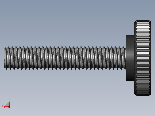 滚花旋钮-Knurled Knob 10-32x0.625x1.000.SLDPRT后视缩略图