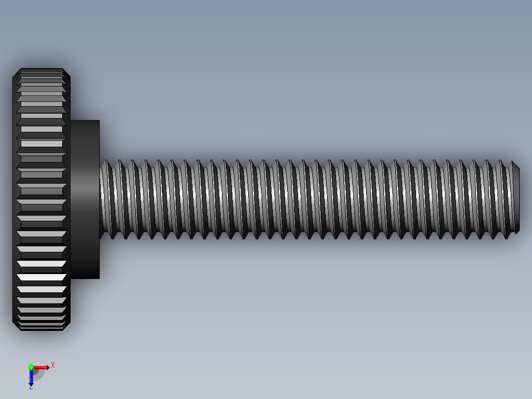 滚花旋钮-Knurled Knob 10-32x0.625x1.000.SLDPRT俯视图