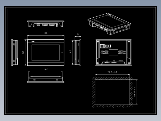 人机界面TS3-700 外形尺寸