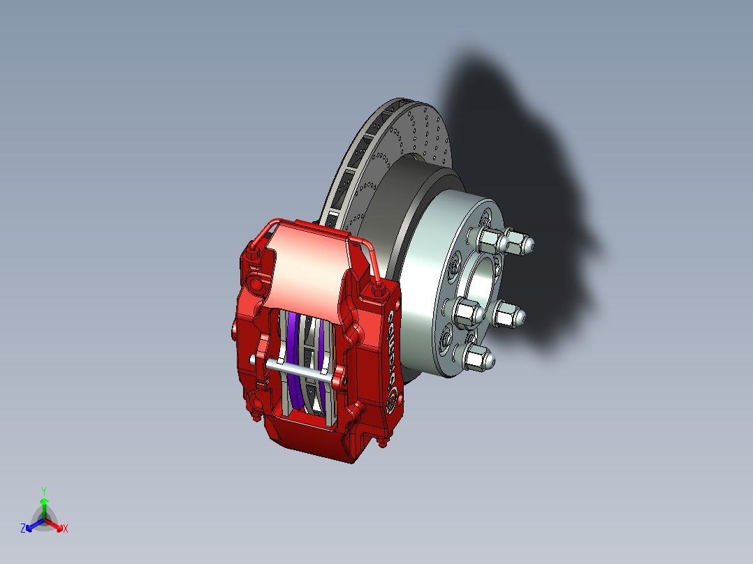 制动器 (60)正等轴测图